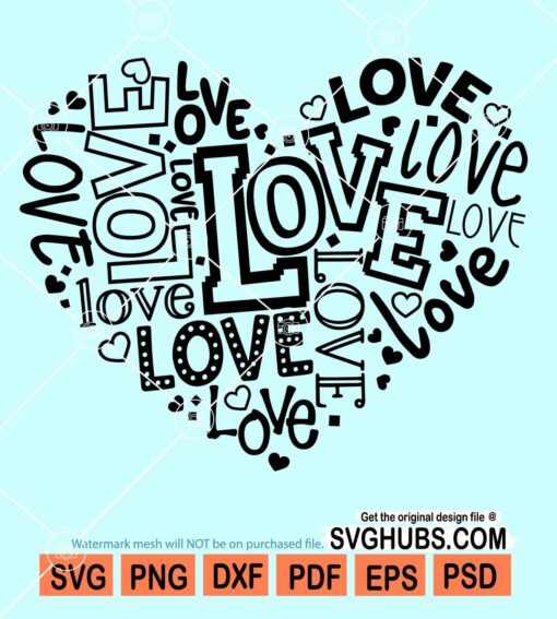 Love heart svg