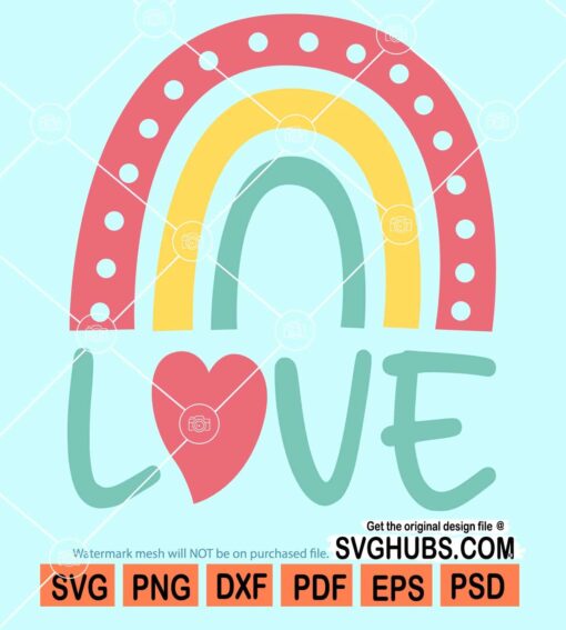 Love rainbow svg