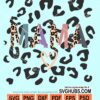 Mama half print leopard svg