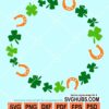 Monogram clover avd horseshoes svg