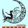 Moon girl svg