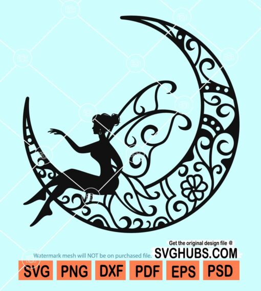 Moon girl svg