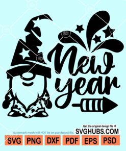 New year gnome svg