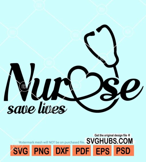 Nurse saves lives svg