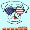 Patriotic pug svg