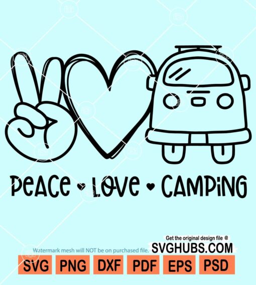Peace love camping svg