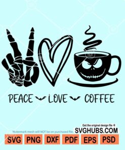 Peace love coffee svg