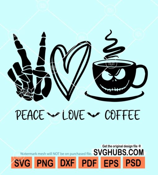 Peace love coffee svg