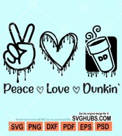 Peace love dunking svg