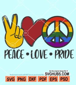 Peace love pride svg
