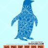 Penguin mandala svg