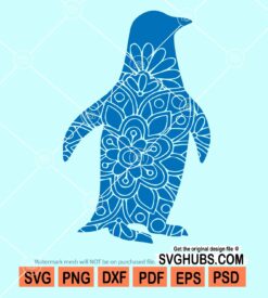 Penguin mandala svg