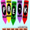 Pre-K crayon svg