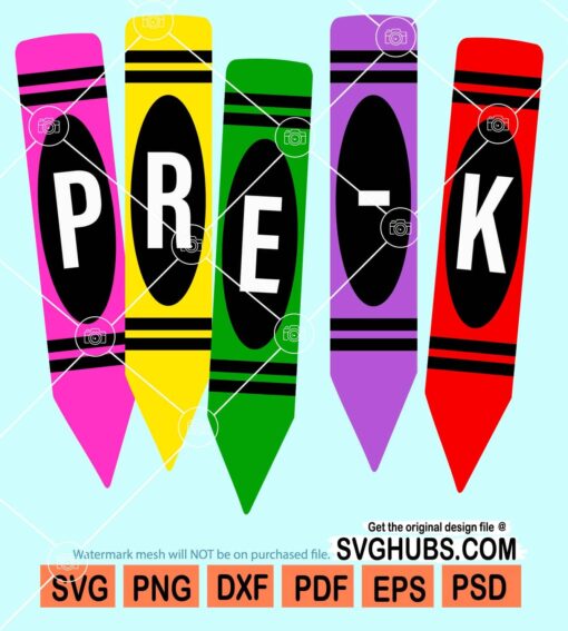 Pre-K crayon svg