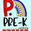 Pre-K rainbow svg