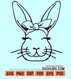 Rabbit with bandana svg