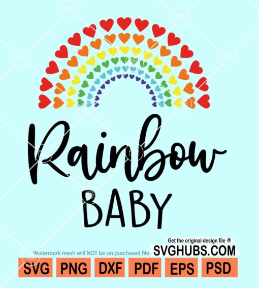 Rainbow baby svg