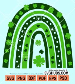 Rainbow shamrock svg