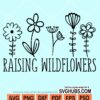 Raising wildflowers svg