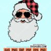 Santa buffalo plaid hat svg
