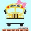 School bus cancer awareness svg