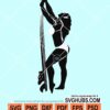 Sexy girl surfers svg