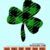 Shamrock buffalo plaid svg
