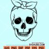Skull with bandana svg