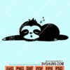 Sleeping sloth svg