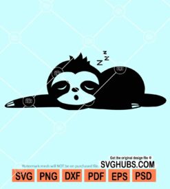 Sleeping sloth svg