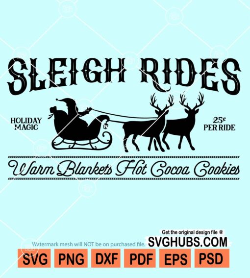Sleigh rides svg