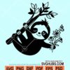 Sloth flower svg
