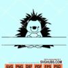 Split hedgehog name frame svg