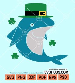 St patrick's day shark svg