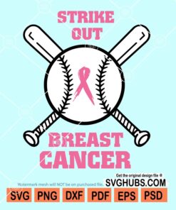 Strike out breast cancer svg