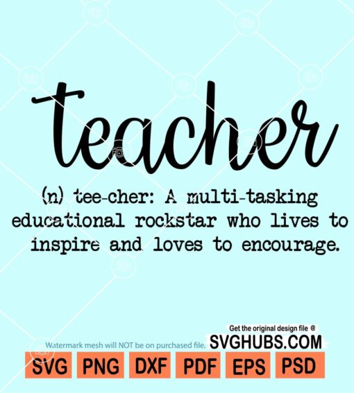 Teacher defination svg