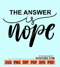 The answer is nope svg