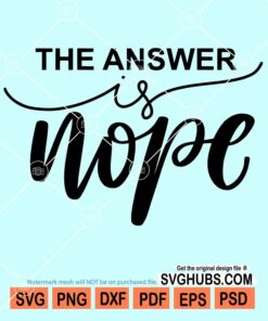 The answer is nope svg