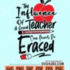 The influence of a good teacher can never be erased svg