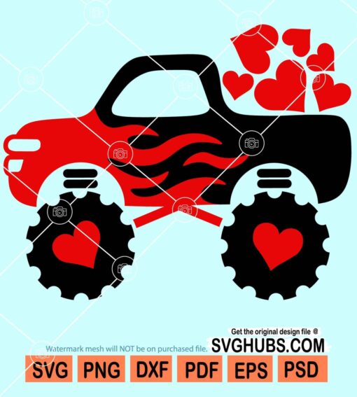 Truck heart svg