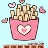 Valentine fries svg