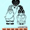 Valentine gnomes svg