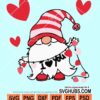 Valentines gnome svg