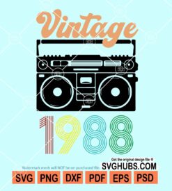 Vintage 1988 svg