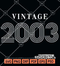 Vintage 2003 svg