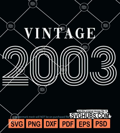 Vintage 2003 svg