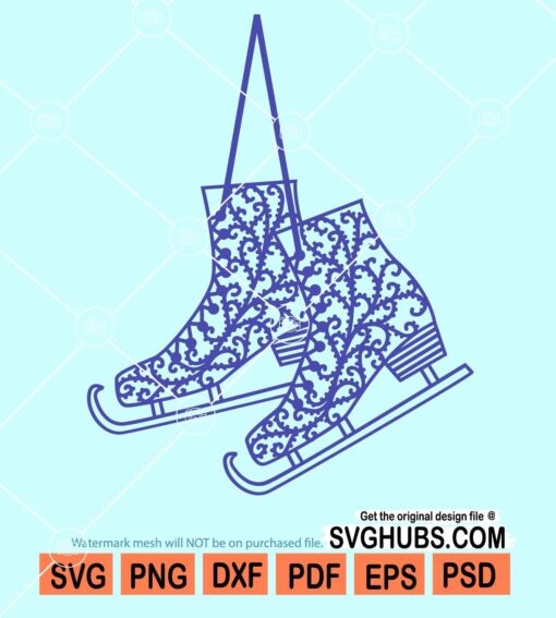 Winter ice skates svg