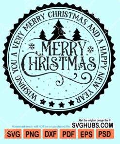 Wishing you a very merry christmas and a happy new year svg