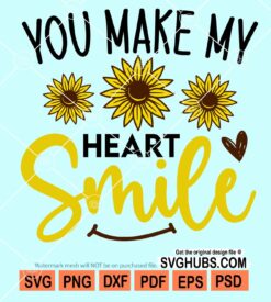 You make my heart smile svg