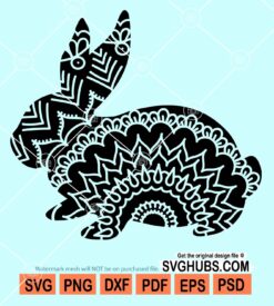 Zentangle bunny svg